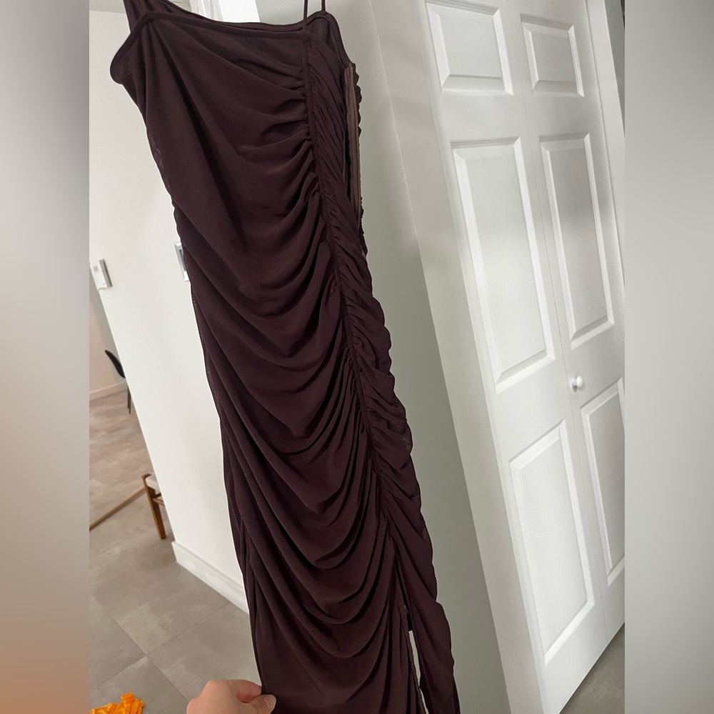 Maxi brown mash dress